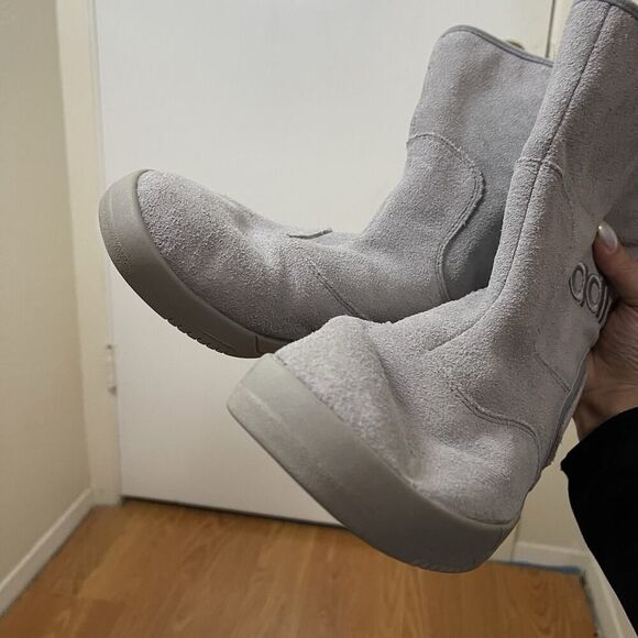 RARE!! ADIDAS gray suede sherpa lined slip on Extaboot size US 8 - Picture 8 of 12